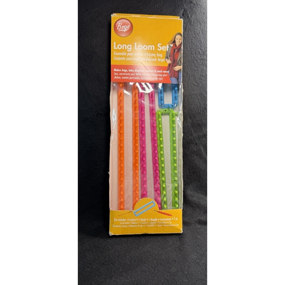 Boye Long Knitting Loom Set 13" / 17" / 21" Makes Scarves,‎ Blankets, Bags